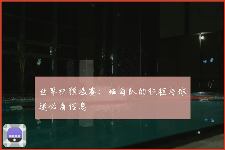 世界杯预选赛：缅甸队的征程与球迷必看信息